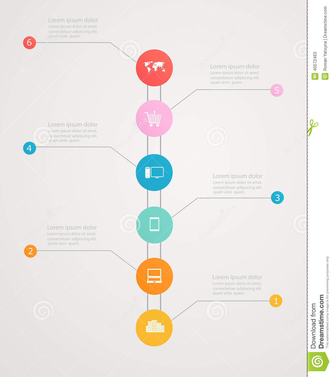 Timeline Icon Infographic