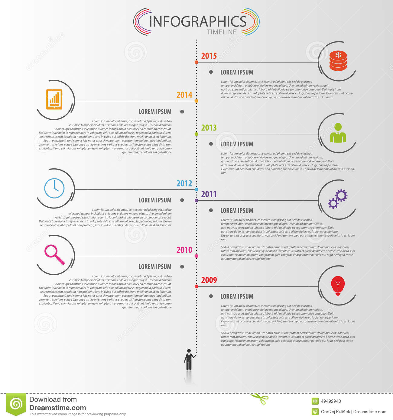 Timeline Vector Template Design