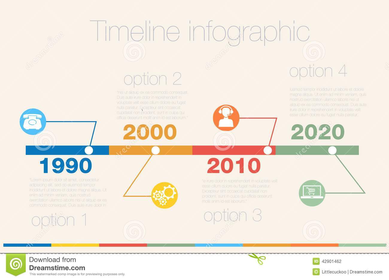 Timeline Vector Template Design