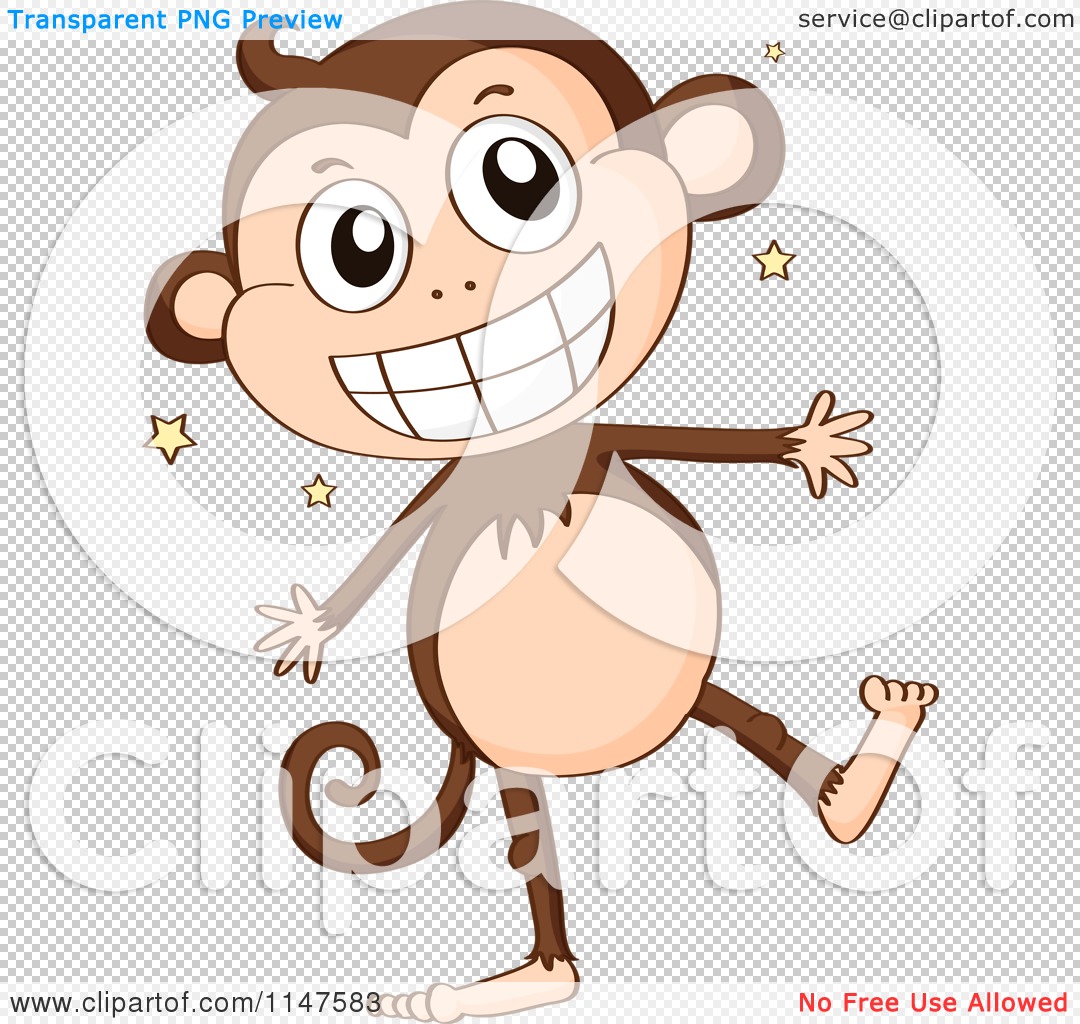 Transparent Background Cute Cartoon Monkeys