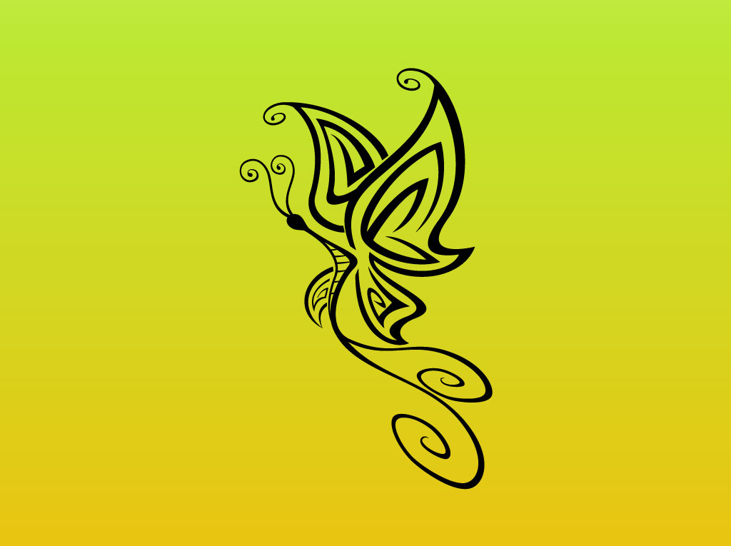 Tribal Butterfly Graphics