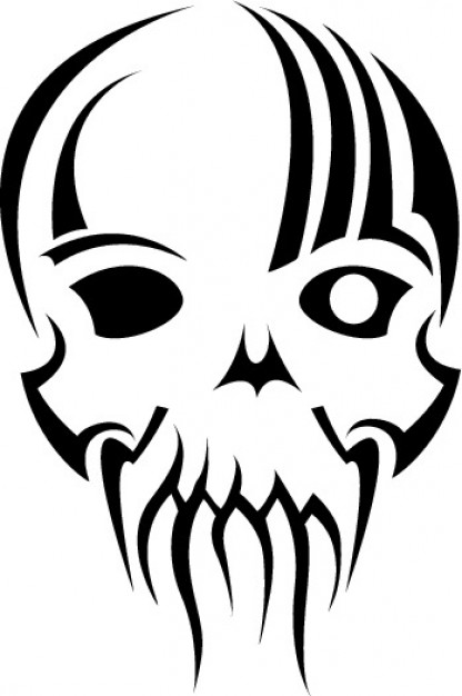 Tribal Skull Clip Art