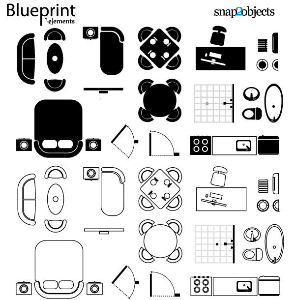 Vector Architectural Blueprint Symbols