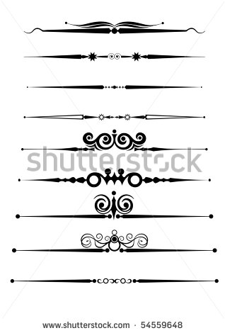 Vector Decorative Line Dividers