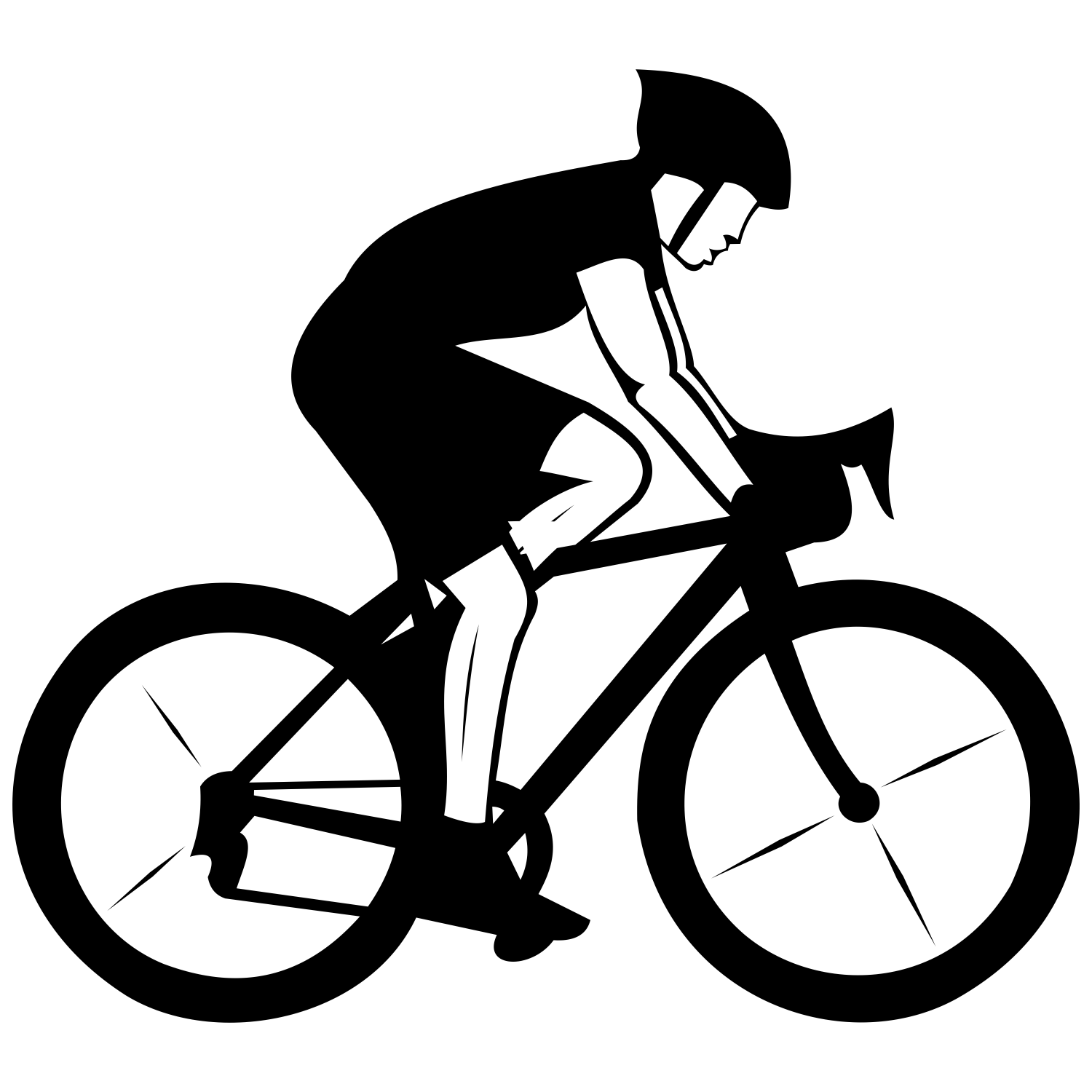 Vector Person On Bicycle