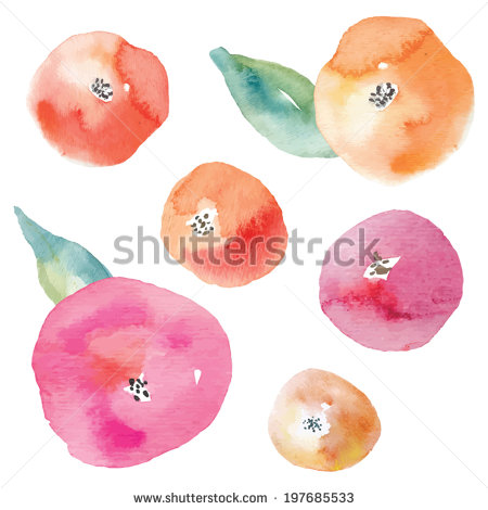 Vector Watercolor Flowers