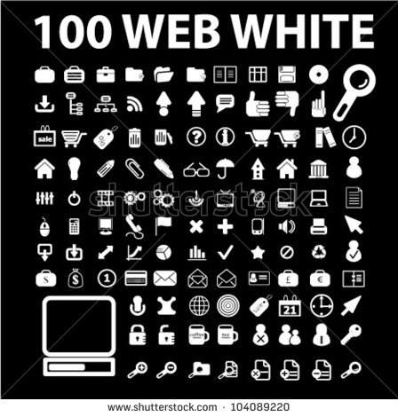 Vector Web Icons White