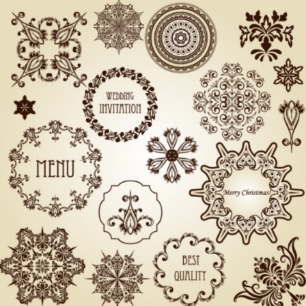 Vintage Floral Border Vector Free