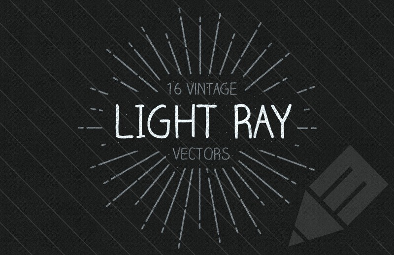 Vintage Vector Light Rays
