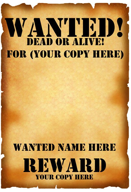 Wanted Template Microsoft Word