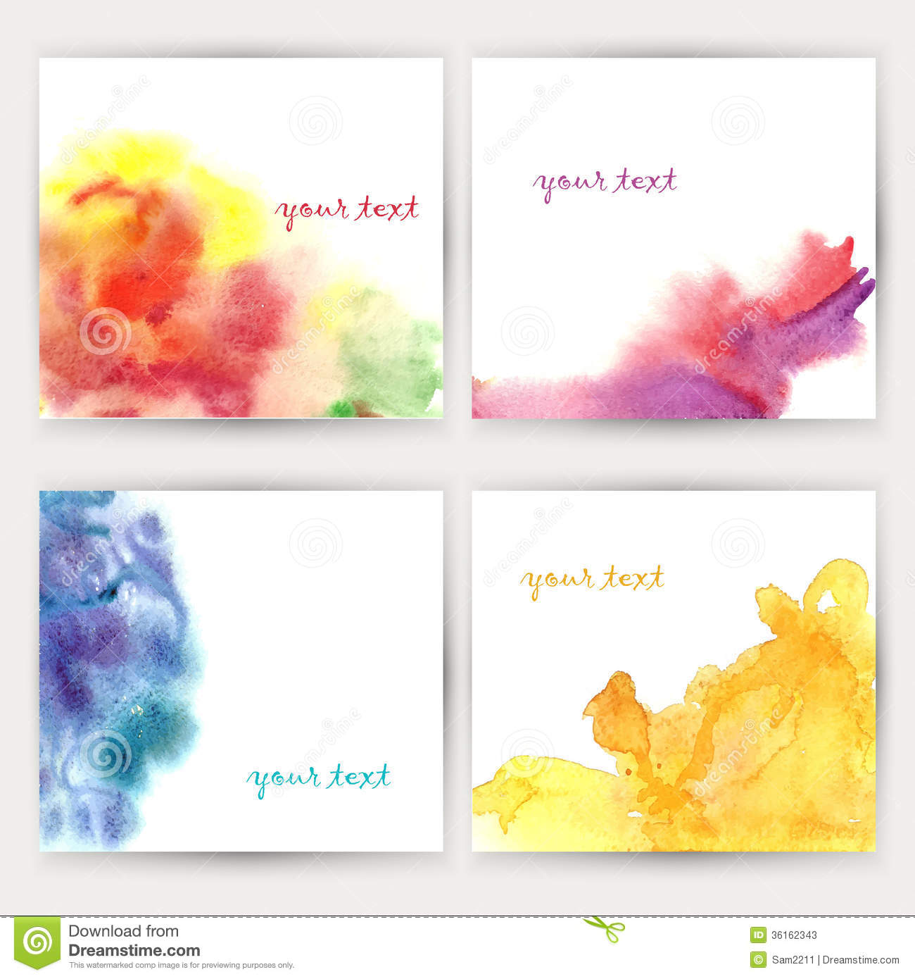 Watercolor Smudge Clip Art