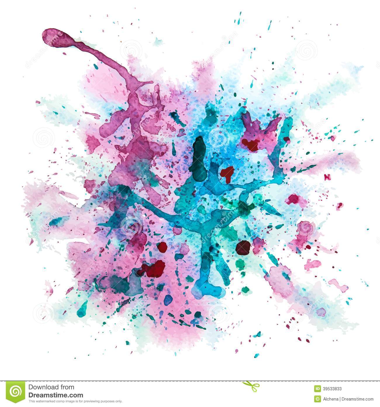 5 Watercolor Splatter Vector Images