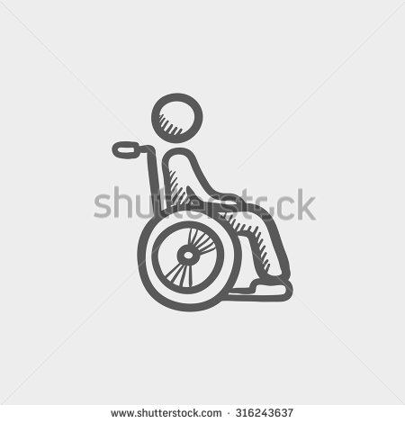 Wheelchair Person Sketch