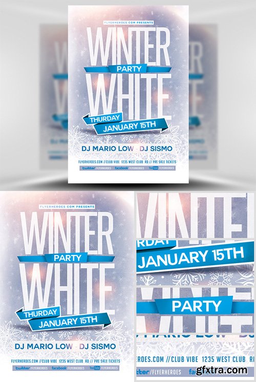 White Party Flyer Template