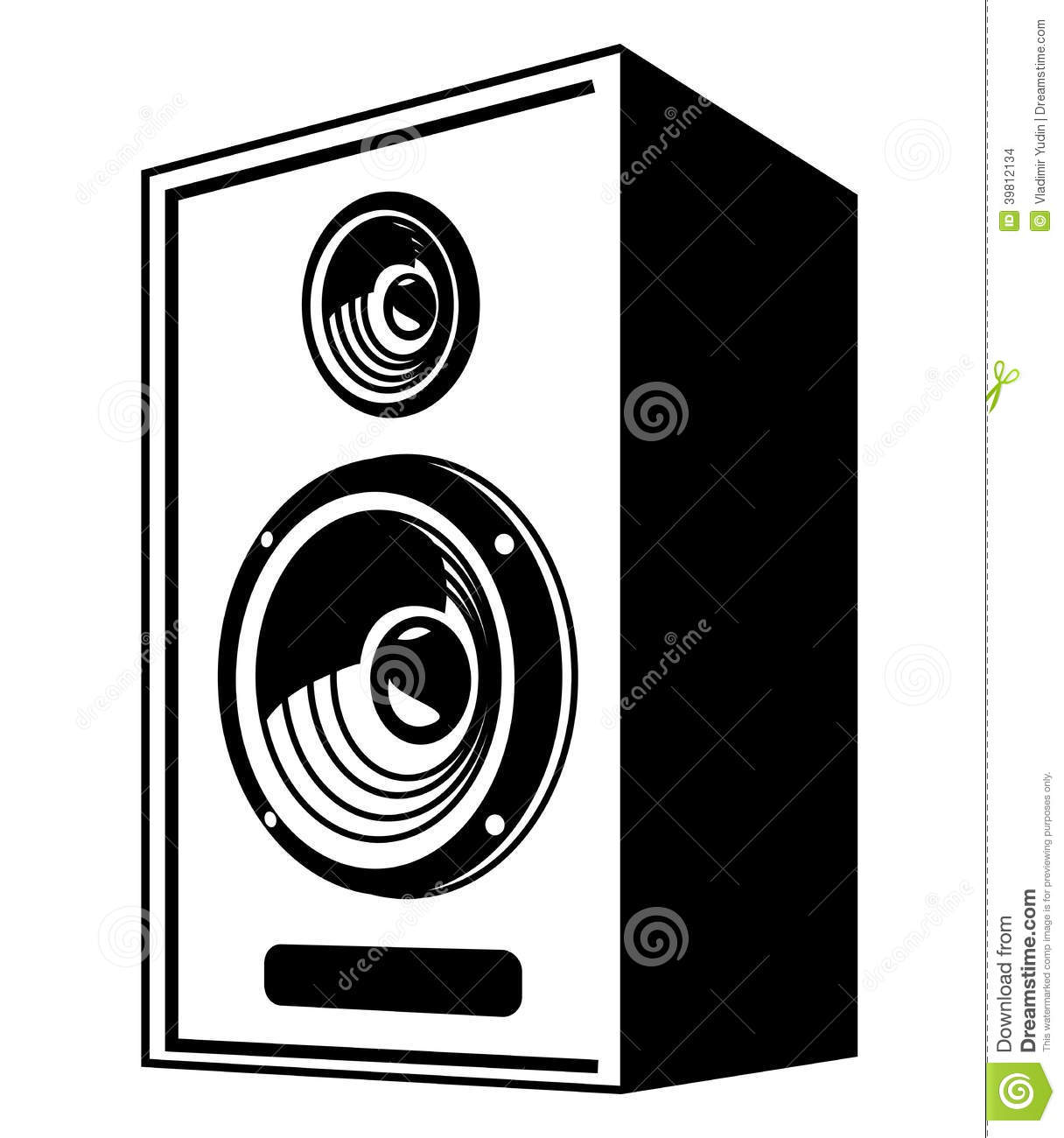 White Speaker Icon Vector