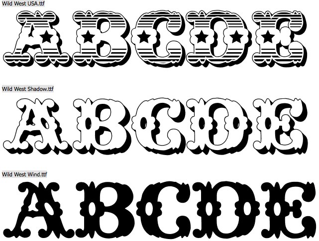 Wild West Font Alphabet