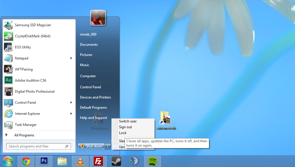 Windows 8 Start Menu Button