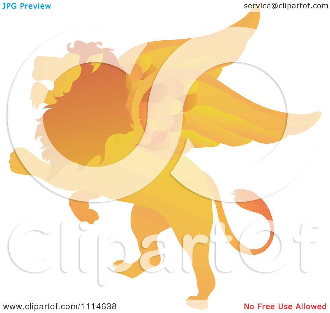 Winged Lion Clip Art