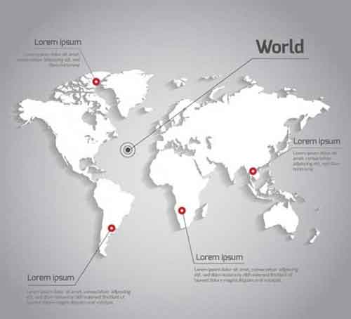 World Map Infographic Template